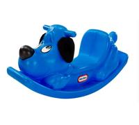 Little Tikes Caballo balancín, juego activo para niños pequeños, asas de una sola cara con agarre y sillín estable para seguridad, construcción robusta, perro, azul