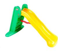Little Tikes Tobogán Grande Fácil de Guardar, Juego para Interiores o Exteriores, Durable, Estable, Apto para Niños, Se Pliega para Facilitar el Traslado y el Almacenamiento, Naranja y Verde