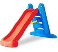 Little Tikes Tobogán Grande Fácil de Guardar - Juego para Interiores o Exteriores, Durable, Estable, Apto para Niños, Se Pliega para Facilitar el Traslado y el Almacenamiento, Rojo y Azul