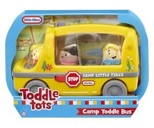 Little Tikes Toddle Tots Camp Toddle Bus - Set de Juego para Niños Pequeños, Incluye Autobús y 3 Figuras de Personajes para Jugar, Juguete y Regalo para Niños y Niñas de 1 a 5 Años