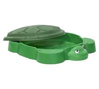 little tikes Turtle Sandbox - Arenero Verde con 4 Asientos Moldeados, Ranuras para Sombrillas Y Litera Extraíble, para Niños Y Niñas De 1 A 6 Años