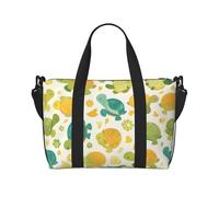 Little Turtle - Bolsa de viaje grande estampada para gimnasio, fin de semana y viaje de negocios, bolsa de hombro, ligera