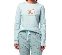 LITTLE UNICORN D850 - Pijama Divertido Que tengas un monito día Mujer Mujer Color: Agua Marina Talla: XXL