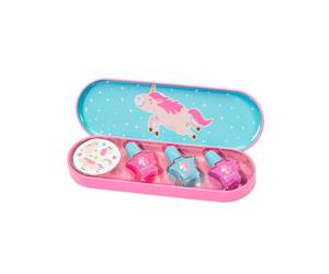Little Unicorn Nail Polish & Sticker Estuche Metal