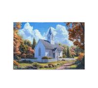 Little White Chapel - Rompecabezas de 500 piezas para adultos, desafiantes y educativos, obras maestras