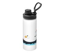 Little White Duck On The Ship - Botella de agua aislada a granel, de acero inoxidable con tapa, para adultos, ideal para uso diario y actividades al aire libre