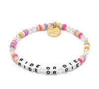 Little Words Project Pulsera Ride or Die, la pulsera original de palabra, hecha con cuentas coloridas y herrajes de latón chapado, diseño hecho a mano y mensaje positivo, talla XS