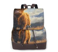 Little Yaks on the Grassland Peaks - Mochila de viaje para mujer, mochila casual, mochila de cuero estampada para mujer para el trabajo