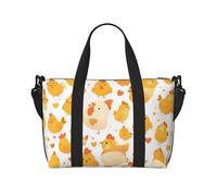 Little Yellow Chick - Bolsa de viaje grande con estampado de pollito, bolsa cruzada para gimnasio, fin de semana y viaje de negocios, ligera