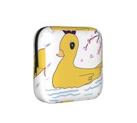 Little Yellow Duck - Bolsa de almacenamiento compacta para servilletas sanitarias para mujer, portátil y elegante, con cremallera para llevar a diario