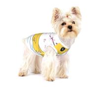 Little Yellow Duck - Chaleco de algodón para mascotas pequeñas, estampado completo, suave, transpirable, elástico, ropa diaria para fiesta