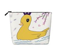 Little Yellow Duck - Neceser versátil de viaje, bolsa de maquillaje de cáñamo falso, multiusos, organizador de accesorios cosméticos, Black, Talla única