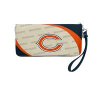 Littlearth Curve Zip Organizer Wallet NFL Chicago Bears-Cartera organizadora con Cremallera Curvada, para Mujer, Color del Equipo, 8" x 4" x 1"