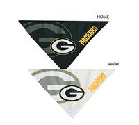 Littlearth Juego de bandana unisex para adultos de la NFL Green Bay Packers para mascotas en casa y visitante, color del equipo, talla S