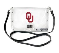 Littlearth NCAA Oklahoma Sooners - Monedero Transparente para Mujer, con Cadena de Metal y Logotipo del Equipo, Talla única