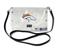 Littlearth NFL Denver Broncos - Monedero Transparente para Mujer con Cadena de Metal y Logotipo del Equipo, Color del Equipo, Talla única