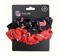 Littlearth NFL Houston Texans Dual Hair Twist Scrunchie - Accesorio oficial para el cabello para el día del juego, entrenamientos y estilo diario