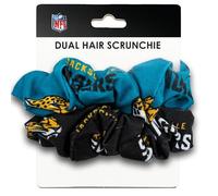 Littlearth NFL Jacksonville Jaguars Dual Hair Twist Scrunchie - Accesorio para el cabello con licencia oficial para el día del juego, entrenamientos y estilo diario (juego de 2)
