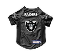 Littlearth NFL Las Vegas Raiders NFL Las Vegas Raiders Camiseta elástica para Mascotas - Camiseta Deportiva diseñada para Perros y Gatos - Tela elástica, Color del Equipo, XS (320156-RAID-LV-XS)