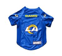 Littlearth NFL Los Angeles RAMS NFL Los Angeles RAMS - Camiseta Deportiva diseñada para Perros y Gatos - Tela elástica, Color del Equipo, pequeño (320156-RAMS-S-1)