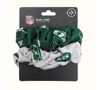 Littlearth NFL New York Jets Dual Hair Twist Scrunchie - Accesorio oficial para el cabello para el día del juego, entrenamientos y estilo diario
