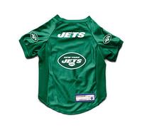 Littlearth NFL New York Jets NFL New York Jets Jersey elástico para Mascotas - Camiseta Deportiva diseñada para Perros y Gatos - Tela elástica, Color del Equipo, XL (320156-JETS-XL-1)