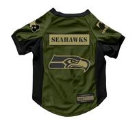 Littlearth NFL Valor - Camiseta elástica para mascotas Seattle Seahawks