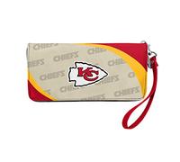 Littlearth organizadora Curva de la NFL-Cartera con Cierre de Cremallera-Pulsera Kansas City Chiefs Curvada, para Mujer, Color del Equipo, 4” x 8" x 1”