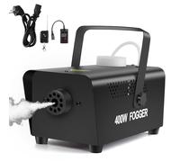 Littleboyny 400W Nebelmaschine Smoke Machine,Mini Fog Rauchmaschine mit 2 kabelgebundenen und Funkfernbedienungen für DJ Disco Party,Halloween,Hochzeit Weihnachten