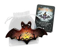 LITTLECANDLE - Fantasmas cómodos de bolsillo, un abrazo en tu bolsillo, bolsillo fantasma de Halloween con tarjeta de aliento, figura mini dije para Halloween, Navidad, seres queridos y amigos, C