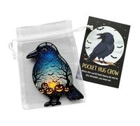 LITTLECANDLE - Figura de fantasmas cómodos de bolsillo, un abrazo en tu bolsillo, figura en miniatura con tarjeta de aliento, escultura de figura mini dije para Halloween, Navidad, seres queridos y
