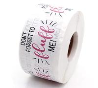 Littlefa Pegatinas de 3,8 cm Don't Forget to Fluff Me, pegatinas de agradecimiento, pegatinas de panaderías, pegatinas hechas a mano, pegatinas de pequeñas empresas, etiquetas engomadas de sobres, bolsas de regalo, 500 unidades