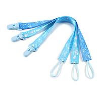 LittleForBig Adulto Chupetes de Clip Poco Elefantito 3 Piezas Paci Clips Set Azul