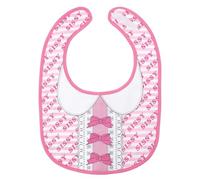 LittleForBig Babero de algodón impermeable para adultos con cierre de velcro ajustable, bonito en rosa, rosa, talla única