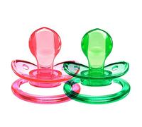 LittleForBig Bigshield Generation-1 Tamaño Adulto Chupete Set de Candy Gloss - Conjunto rosa y verde