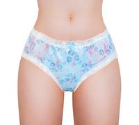 LittleForBig Bragas unisex hipster con patrón de codo de malla moldeadora para mariquitas crossdresser transgénero, azul, M