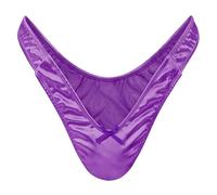 LittleForBig Braguitas con Enganches Invisibles de Secreto Pequeñas Gaff Panties Lisas y Sedosas para Crossdresser e Individuos Transgénero, morado, 3XL