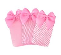 LittleForBig Calcetines tobilleros de red de malla para mujer, rosa, Talla única