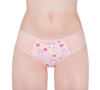 LittleForBig Calzoncillos hipster unisex Usagi Moon Mesh Shaping Tucking Gaff Briefs para travestis y personas transgénero, rosa, XL