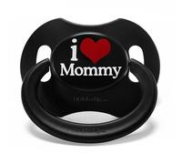 LittleForBig Chupete grande de la Generación II con texto en inglés "I Love Mommy"