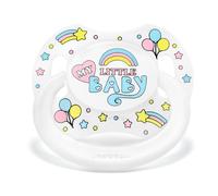 LittleForBig Chupete grande de la Generación II impreso, tamaño adulto, diseño de My Little Baby, color blanco