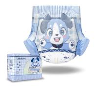 LittleForBig Cierre de Gancho y Bucle Ajustable Pañal Impreso Adultos Dorso de Tela 10 Piezas - Azul Pequeño BabyFur (X-Large 121-142 cm)