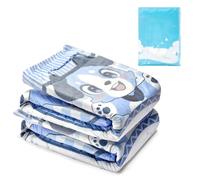 LittleForBig Cierre de Gancho y Bucle Ajustable Pañal Impreso Adultos Dorso de Tela 2 Piezas - Azul Pequeño BabyFur (X-Large 121-142 cm)