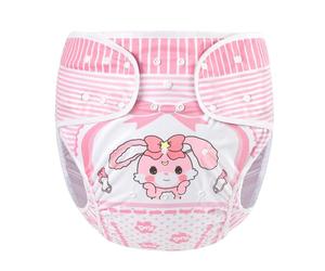 LittleForBig Cubierta De Pañal Adulto Impermeable Reutilizable Ajustable Lavable - Baby Usagi Rosa L