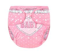 LittleForBig Cubierta de pañal de tela impermeable lavable ajustable reutilizable para adultos - Blushing Baby M