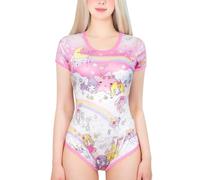 LittleForBig Enterizo sedoso tipo mameluco de pijama - Littles in Dreamland Onesie, rosa, XS