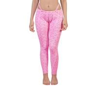 LittleForBig Leggings de yoga unisex sedosos Y2K con puntera de camello integrada, correa de tanga, ajuste femenino, estilo sissy pantalones estampados, rosa, M