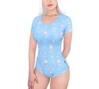 LittleForBig Mameluco de algodón, pijama, body - Cutie Bunny in Space Onesie azul, azul, M