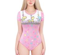 LittleForBig Mameluco de seda de Onesie Pijama Body - Pequeño Circo Mameluco Body, Rosa., L