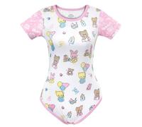 LittleForBig Mameluco sedoso de Onesie Pijama Body - Baby Cuties Pelele, Rosa., 4XL